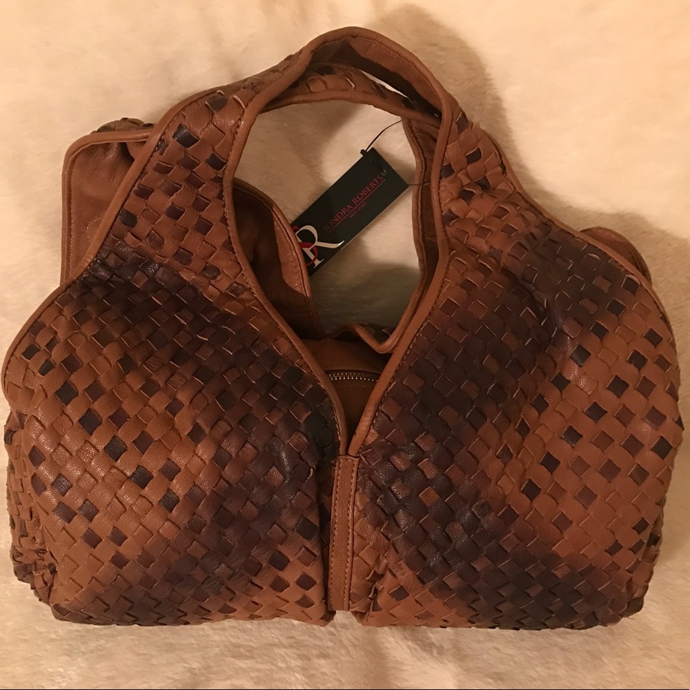Sondra Roberts Woven Ombré Hobo